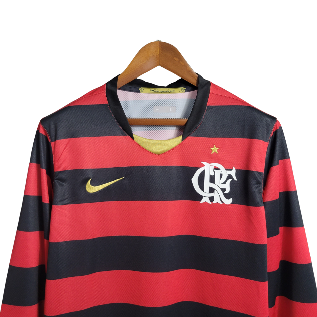Retro Versão 2009 Flamengo Home Manga Longa