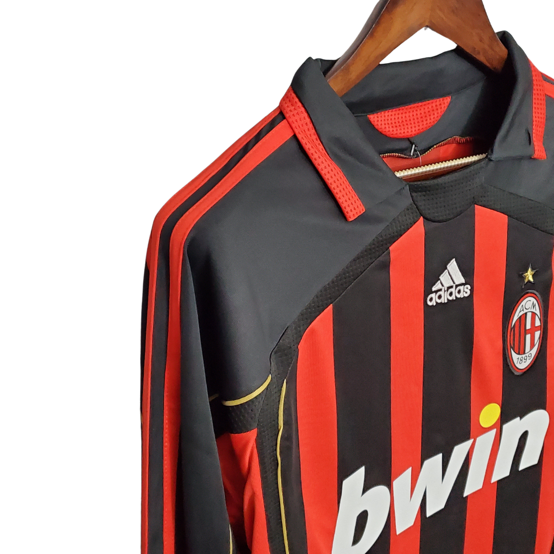 Camisa Retro AC Milan Manga Longa Home 06/07