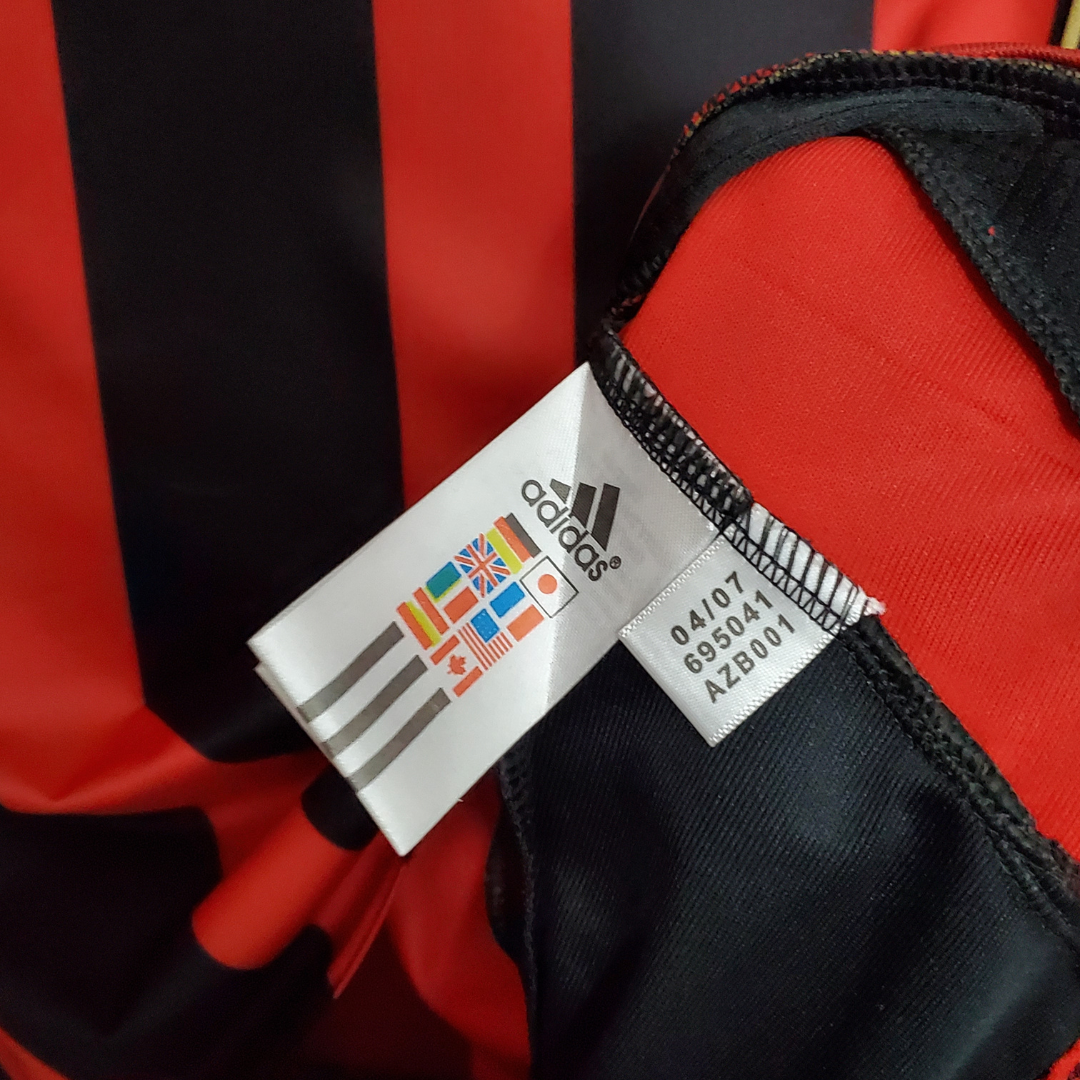 Camisa Retro AC Milan Manga Longa Home 06/07