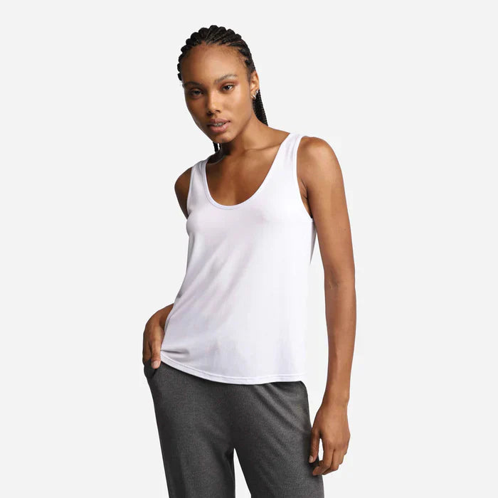 Regata Feminina Modal com Gola Redonda - Branca