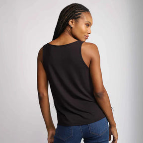 Regata feminina modal com gola redonda - preta