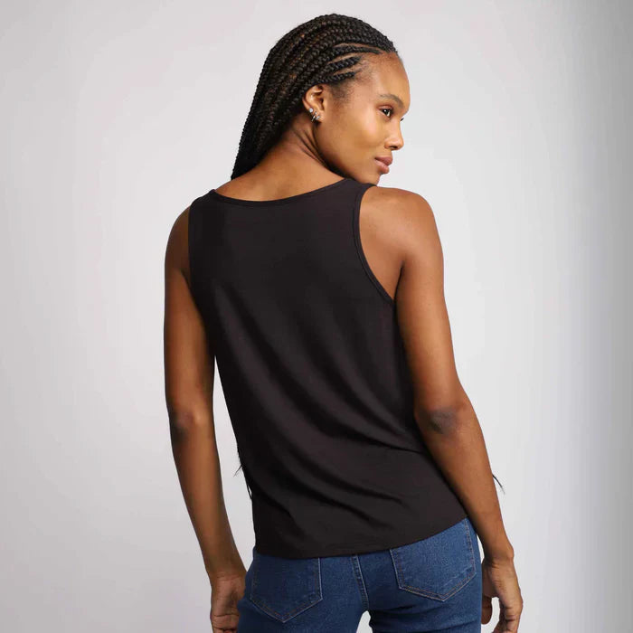 Regata feminina modal com gola redonda - preta