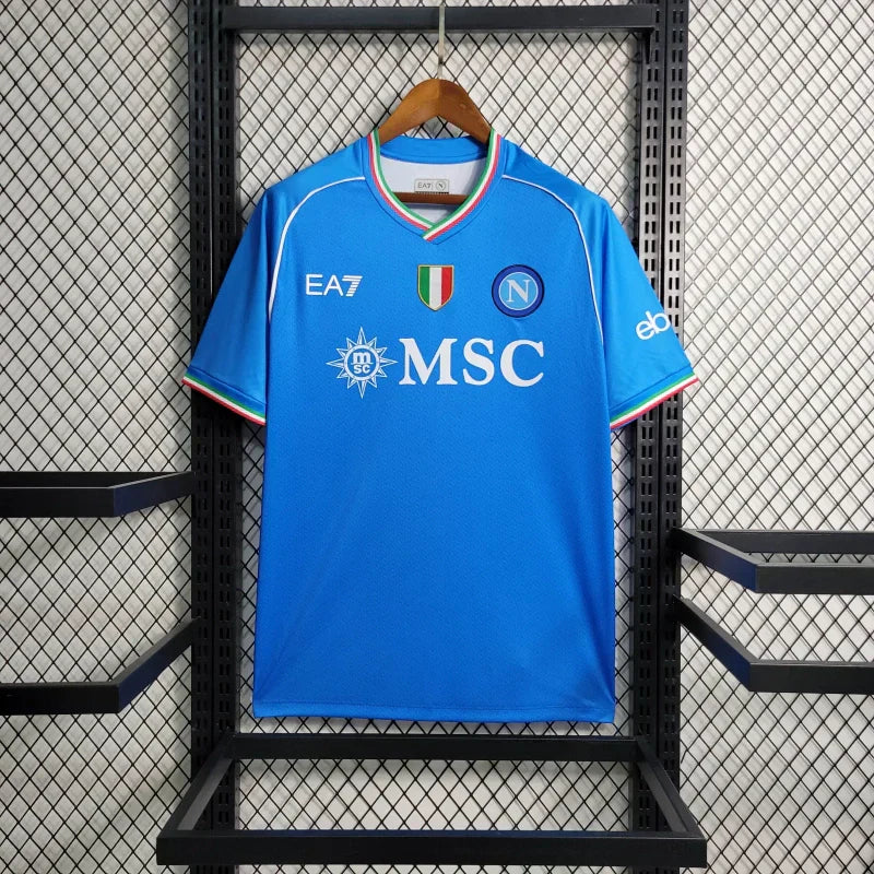 Camisa Napoli I 23/24 Torcedor EA7 Masculina - Azul
