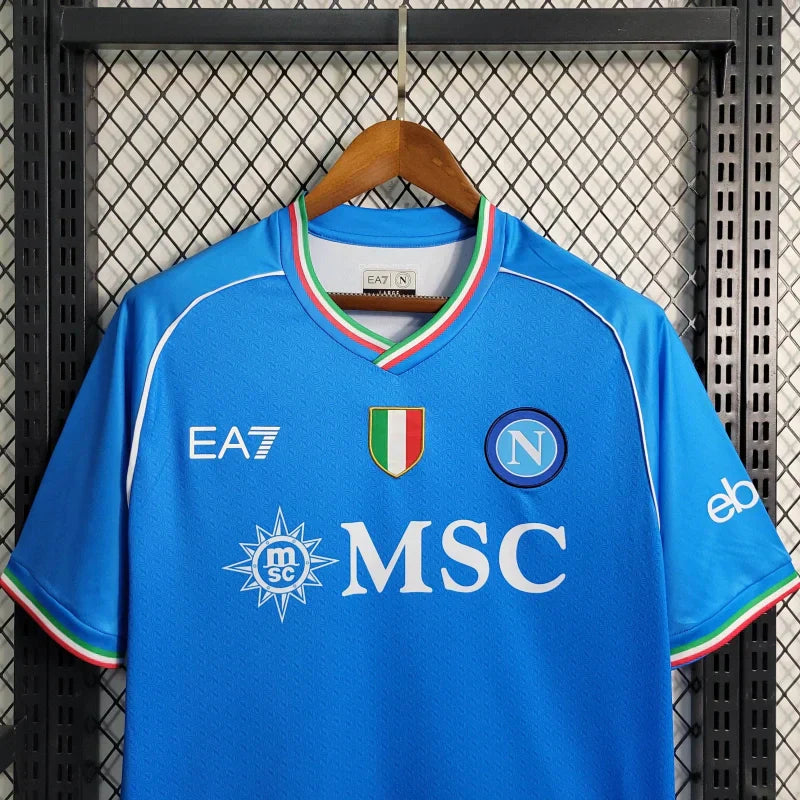 Camisa Napoli I 23/24 Torcedor EA7 Masculina - Azul