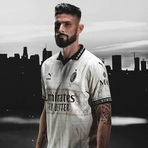 Camisa AC Milan X PLEASURES 2024/25 Torcedor Puma Masculina - Bege