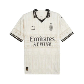 Camisa AC Milan X PLEASURES 2024/25 Torcedor Puma Masculina - Bege