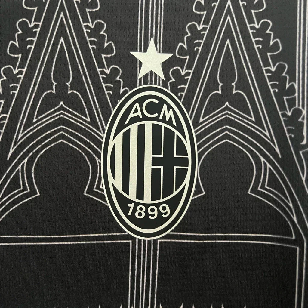 Camisa AC Milan X PLEASURES 2024/25 Torcedor Puma Masculina - Preta