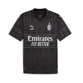 Camisa AC Milan X PLEASURES 2024/25 Torcedor Puma Masculina - Preta