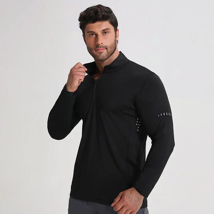 Jaqueta térmica masculina com zíper para Academia