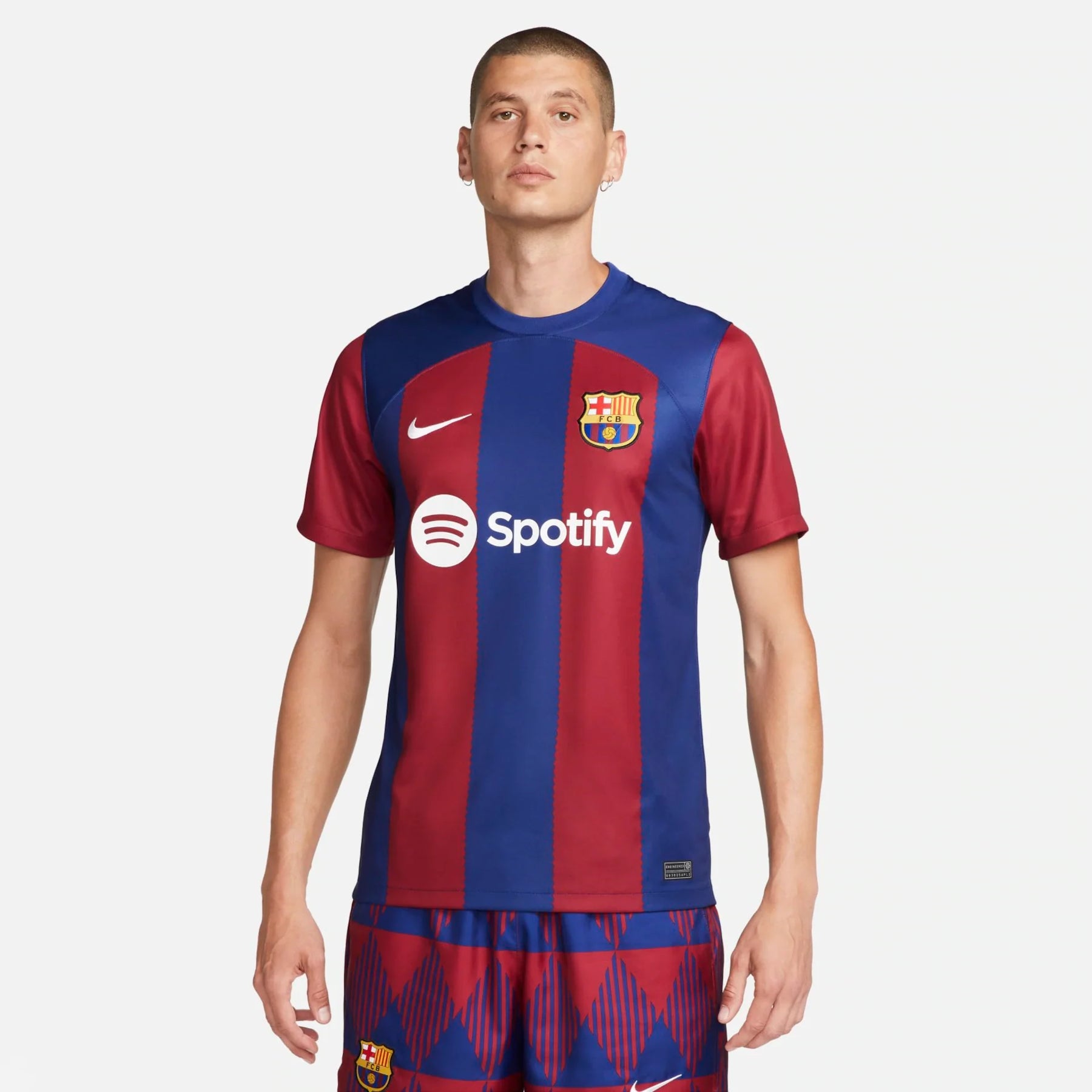 Camisa Barcelona I 23/24 - Torcedor Nike Masculina - Azul e Grená
