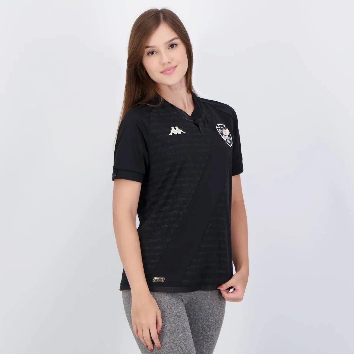 Camisa Kappa Vasco III 2024 Feminina Preta
