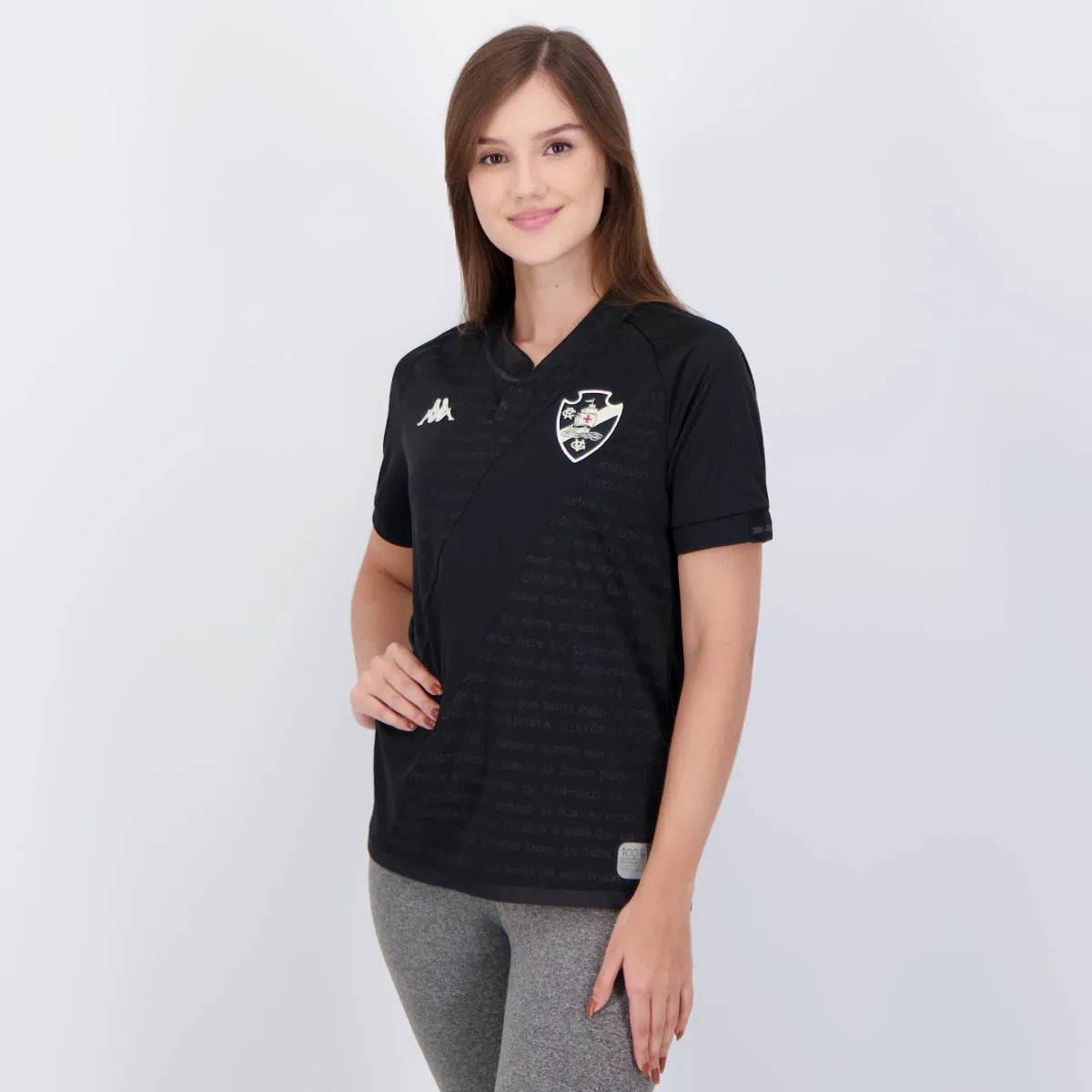 Camisa Kappa Vasco III 2024 Feminina Preta