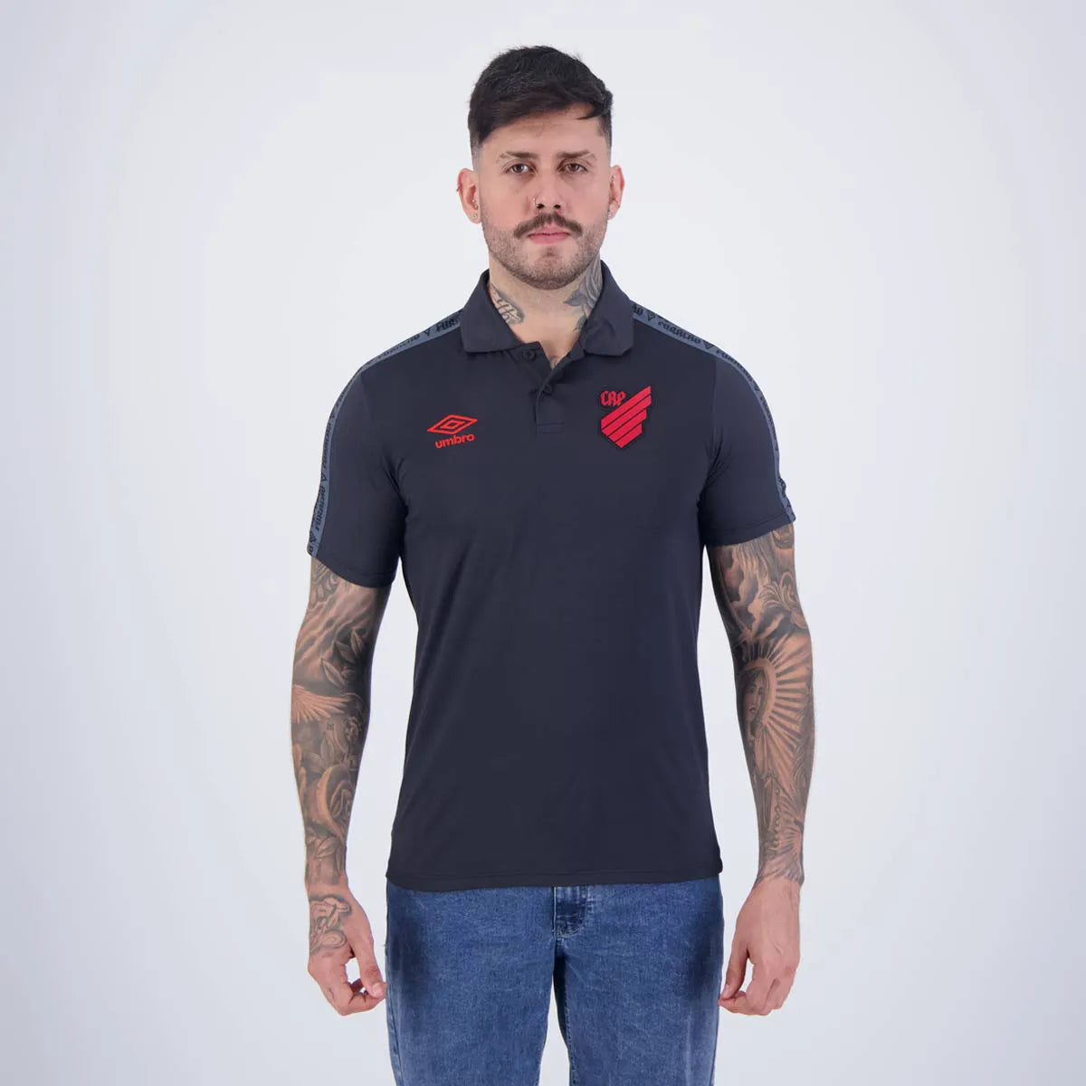 Polo Umbro Athletico Paranaense Viagem 2022 Preta