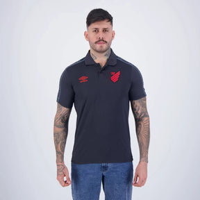 Polo Umbro Athletico Paranaense Viagem 2022 Preta