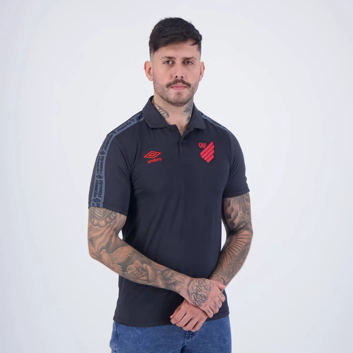 Polo Umbro Athletico Paranaense Viagem 2022 Preta