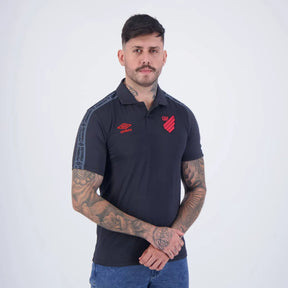 Polo Umbro Athletico Paranaense Viagem 2022 Preta