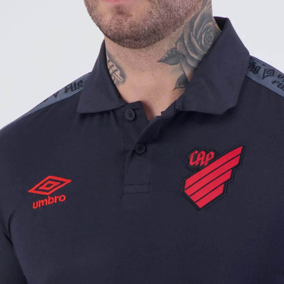 Polo Umbro Athletico Paranaense Viagem 2022 Preta